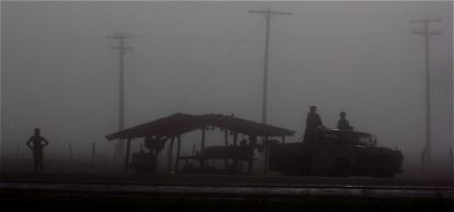 Regen en mist in Barrolandia